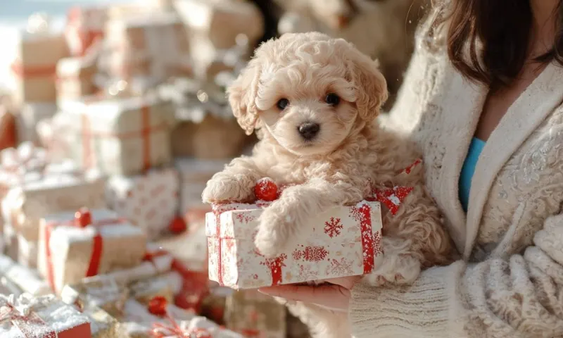 Il Cucciolo Amico con un regalo di Natale